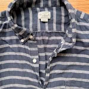 100% Linen Jcrew button down short sleeve shirt